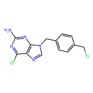 9H-Purin-2-amine, 6-chloro-9-[[4-(chloromethyl)phenyl]methyl]- structure