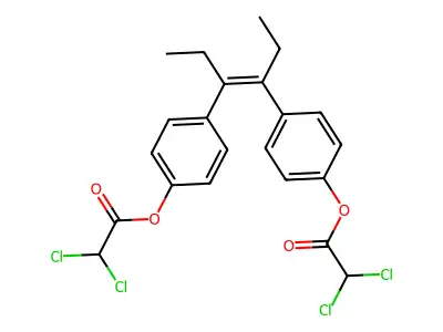 Bis(dichloroacetyl)diethylstilbestrol structure