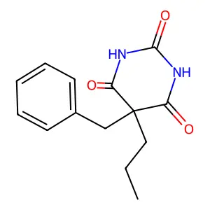 Barbituric acid, 5-benzyl-5-propyl- structure