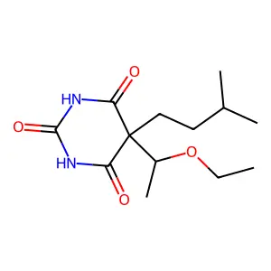 Barbituric acid, 5-(1-ethoxyethyl)-5-isopentyl- structure