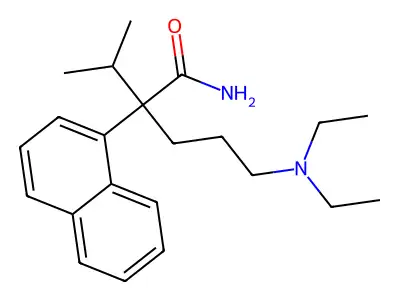 5-(Diethylamino)-2-(naphthalen-1-yl)-2-(propan-2-yl)pentanimidic acid structure