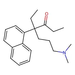 3-Heptanone, 7-(dimethylamino)-4-ethyl-4-(1-naphthyl)- structure