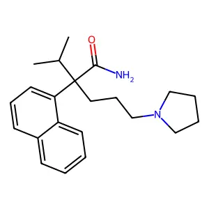 1-Naphthaleneacetamide, alpha-isopropyl-alpha-(3-pyrrolidinopropyl)- structure