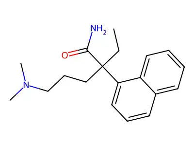 5-(Dimethylamino)-2-ethyl-2-(naphthalen-1-yl)pentanimidic acid structure