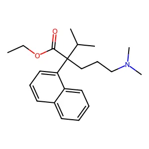Ethyl 5-(dimethylamino)-2-(naphthalen-1-yl)-2-(propan-2-yl)pentanoate structure