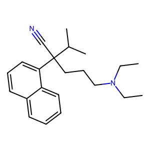 1-Naphthaleneacetonitrile, alpha-(3-(diethylamino)propyl)-alpha-isopropyl- structure