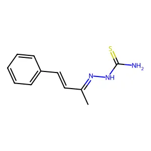 (E,E)-2-(1-Methyl-3-phenyl-2-propenylidene)hydrazinecarbothioamide structure