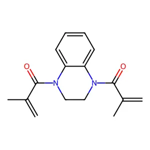 1,1'-(2,3-Dihydroquinoxaline-1,4-diyl)bis(2-methylprop-2-en-1-one) structure