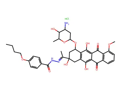 Benzoic acid, 4-butoxy-, [1-[4-[(3-amino-2,3,6-trideoxy-.alpha.- structure