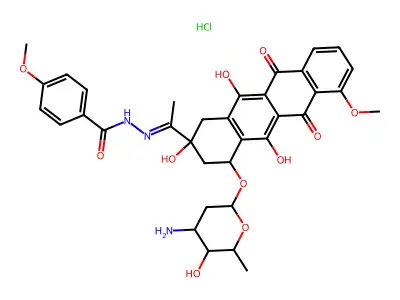 Benzoic acid, 4-methoxy-, [1-[4-[(3-amino-2,3,6-trideoxy-.alpha. structure