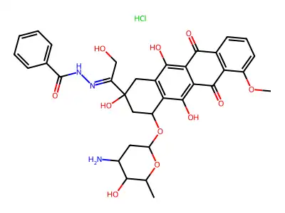 Adriamycin 3,4-dichlorobenzoylhydrazone Monohydrochloride structure