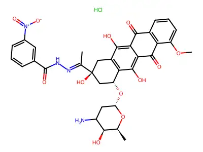 Daunomycin 4-hydroxybenzoylhydrazone Monohydrochloride structure