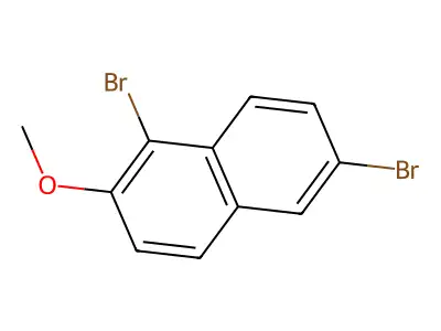1,6-Dibromo-2-methoxy-naphthalene structure