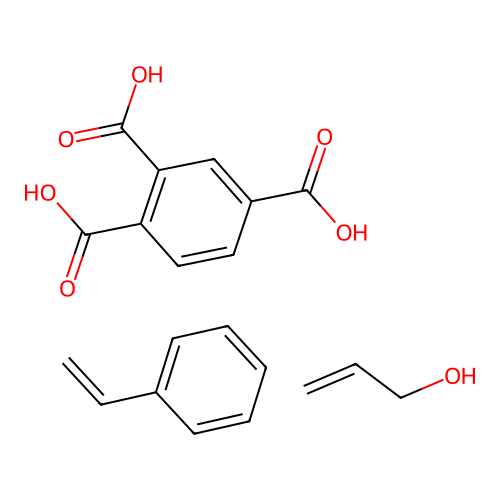 Benzene-1,2,4-tricarboxylic acid;prop-2-en-1-ol;styrene structure