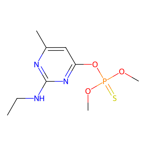 Desethyl pirimiphos-methyl structure