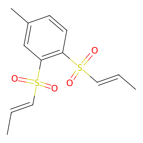 4-Methyl-1,2-bis(prop-1-en-1-ylsulfonyl)benzene structure