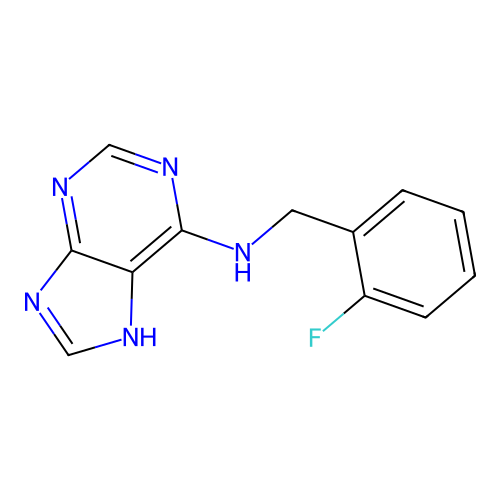 Adenine,6N-O-fluorobenzyl structure