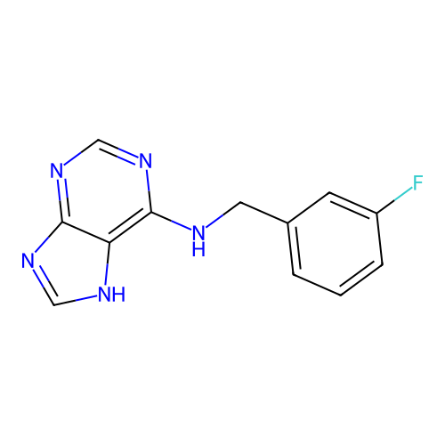 1H-Purin-6-amine, N-((3-fluorophenyl)methyl)- structure