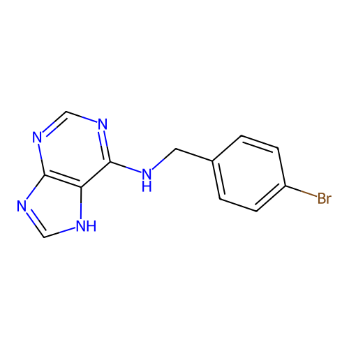 1H-Purin-6-amine, N-[(4-bromophenyl)methyl]- structure