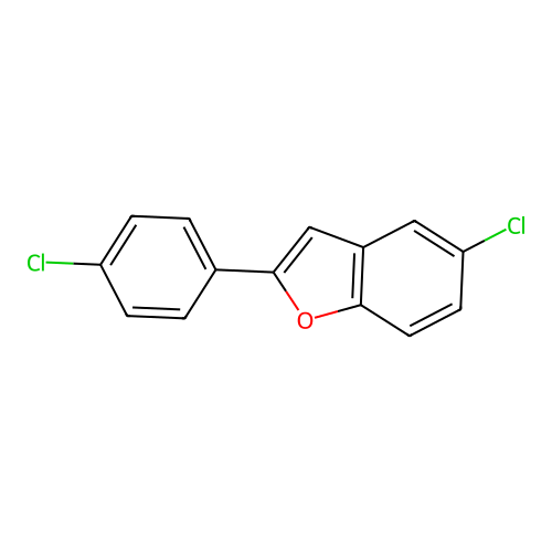 2-(4-Chlorophenyl)-5-chloro-benzofuran structure