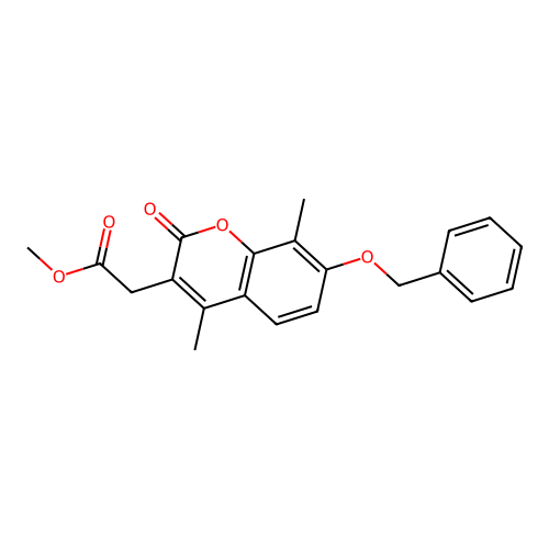 methyl [7-(benzyloxy)-4,8-dimethyl-2-oxo-2H-chromen-3-yl]acetate structure