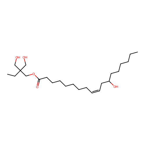 2,2-bis(hydroxymethyl)butyl (R)-12-hydroxyoleate structure