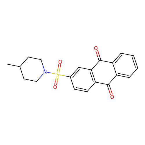 2-(4-Methylpiperidin-1-yl)sulfonylanthracene-9,10-dione structure