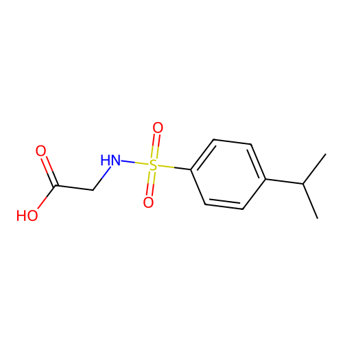 2-[(4-propan-2-ylphenyl)sulfonylamino]acetic Acid structure