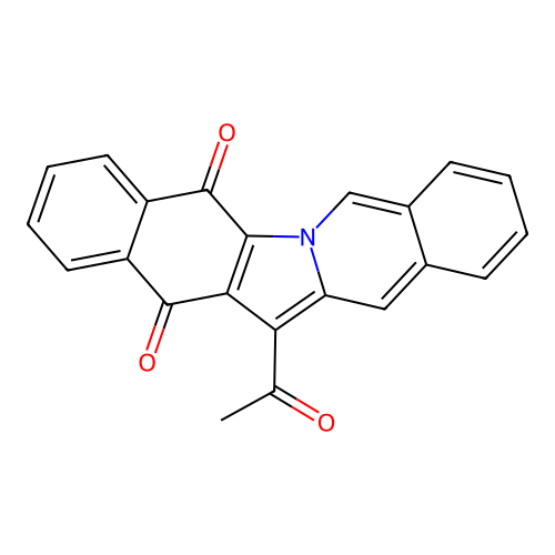 13-Acetylbenzo[5,6]indolo[1,2-b]isoquinoline-5,14-dione structure