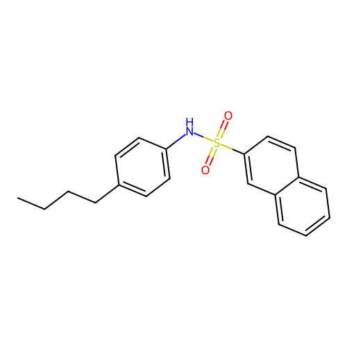 N-(4-butylphenyl)naphthalene-2-sulfonamide structure