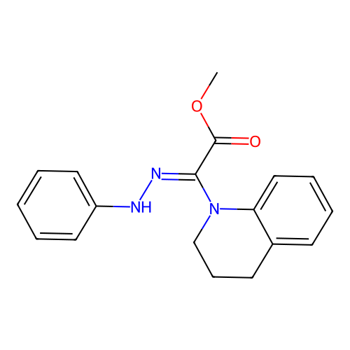 methyl (2Z)-3,4-dihydroquinolin-1(2H)-yl(2-phenylhydrazinylidene)ethanoate structure