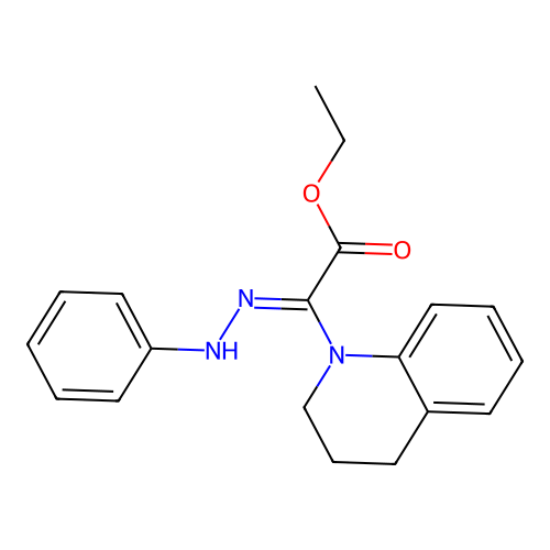 ethyl (2Z)-3,4-dihydroquinolin-1(2H)-yl(2-phenylhydrazinylidene)ethanoate structure