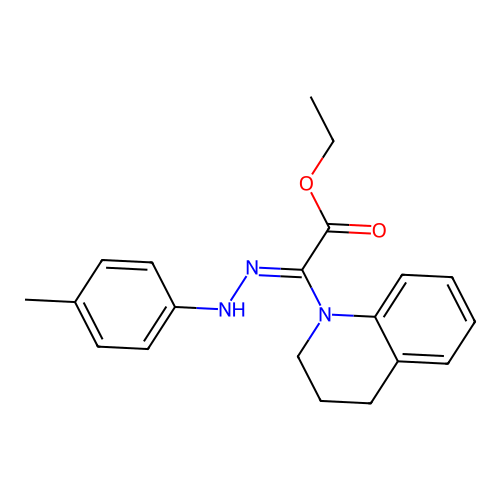 (Z)-ethyl 2-(3,4-dihydroquinolin-1(2H)-yl)-2-(2-(p-tolyl)hydrazono)acetate structure