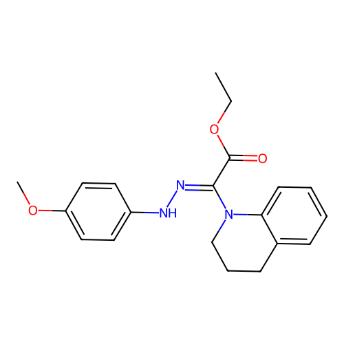 ethyl (2Z)-2-(3,4-dihydro-2H-quinolin-1-yl)-2-[(4-methoxyphenyl)hydrazinylidene]acetate structure