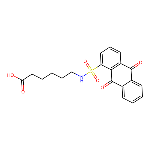 6-(9,10-Dioxo-9,10-dihydroanthracene-1-sulfonamido)hexanoic acid structure
