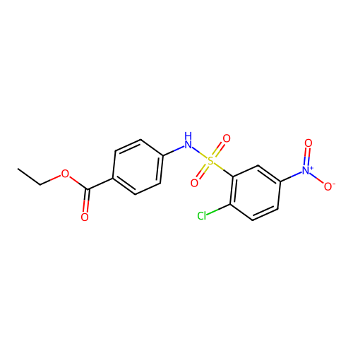 Ethyl 4-[(2-chloro-5-nitrophenyl)sulfonylamino]benzoate structure