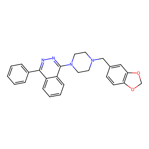 1-[4-(1,3-Benzodioxol-5-ylmethyl)piperazin-1-yl]-4-phenylphthalazine structure