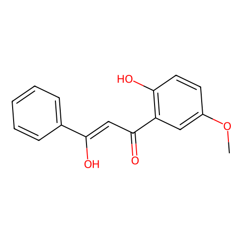 3-Hydroxy-1-(2-hydroxy-5-methoxyphenyl)-3-phenylprop-2-en-1-one structure