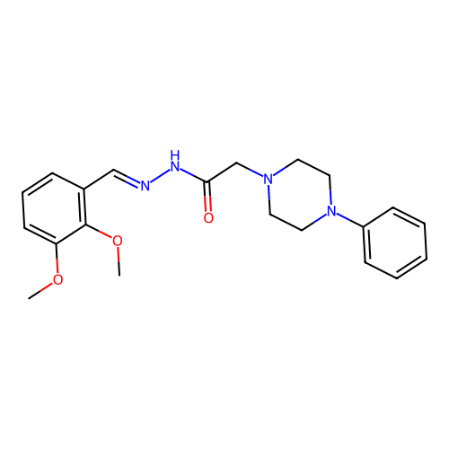 1-Piperazineacetic acid, 4-phenyl-, ((2,3-dimethoxyphenyl)methylene)hydrazide structure