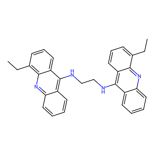 N,N'-双(4-乙基吖啶-9-基)乙烷-1,2-二胺 structure