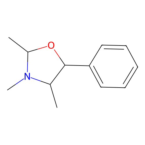 2,3,4-Trimethyl-5-phenyloxazolidine structure