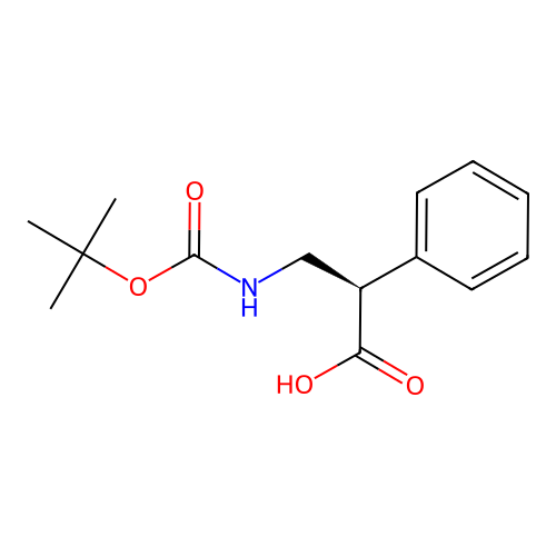 (R)-3-(Boc-amino)-2-phenylpropionic acid structure