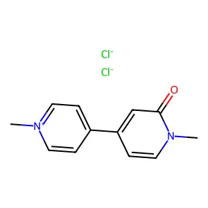 4,4'-Bipyridinium, 1',2'-dihydro-1,1'-dimethyl-2'-oxo-, chloride structure