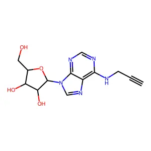 2-(Hydroxymethyl)-5-[6-(prop-2-ynylamino)purin-9-yl]oxolane-3,4-diol structure