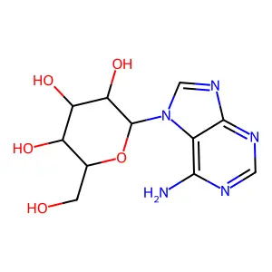 2-(6-Aminopurin-7-yl)-6-(hydroxymethyl)oxane-3,4,5-triol structure