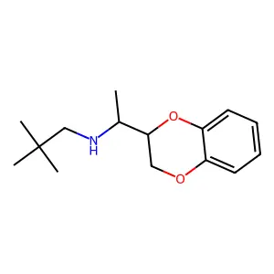 1,4-Benzodioxan, 2-(1-neopentylaminoethyl)- structure