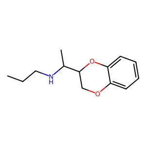 1,4-Benzodioxan, 2-(1-propylaminoethyl)- structure