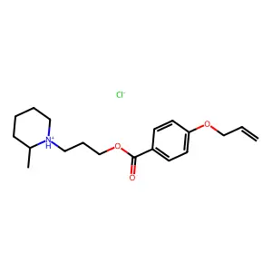 Benzoic acid, p-allyloxy-, 3-(2-methylpiperidino)propyl ester, hydrochloride structure