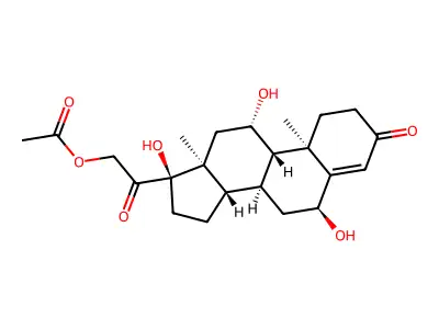 6b,17-Dihydroxy-corticosterone 21-acetate structure