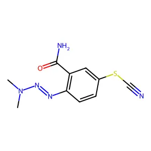 [3-Carbamoyl-4-(dimethylaminodiazenyl)phenyl] thiocyanate structure